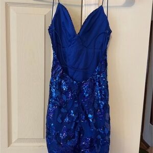 Blue Sequin Dress